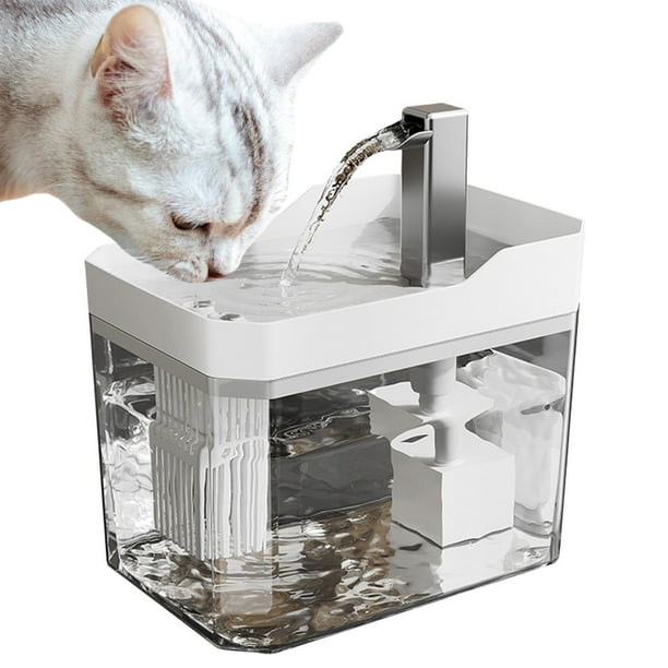 Bebedero móvil inteligente para gatos, bebedero silencioso de gran capacidad con circulación de agua, comedero automático para mascotas, dispensador de agua para gatos y bebedero pequeño.