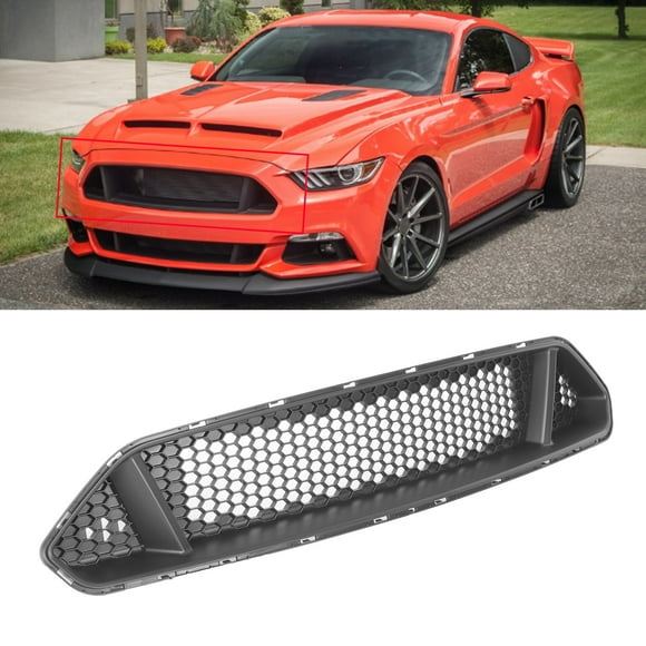 Peahefy Front Upper Mesh Grille Air Intake Grill Protection Fit For Ford Mustang 2015 2016 2017 Car Accessory