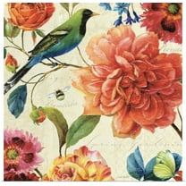 Great BIG Canvas | "Rainbow Garden II - Cream" Art Print - 16x16