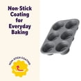 thumbnail image 5 of Wilton Everyday 6-Cup Non-Stick Muffin Pan Jumbo Cupcake Tin 12.5" x 8.5" x 0.52", Packaging May Vary, 5 of 10