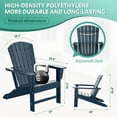 thumbnail image 6 of Hidpriva Set of 2 Adirondack Chairs, HDPE Weather Resistant Outdoor Chair w/ 400LBS Capacity for Patio, Garden and Fire Pit,Blue, 6 of 7
