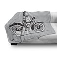thumbnail image 3 of Skeleton Soft Flannel Fleece Throw Blanket, Vintage Themed Halloween Riding Motorcycle with Hat, Cozy Plush for Indoor and Outdoor Use, 50" x 60", Pale Grey Charcoal Grey, by Ambesonne, 3 of 6