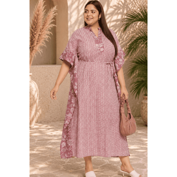 Oussum Cotton Kaftan For Women Beach Caftan Coverup Plus Size Dress