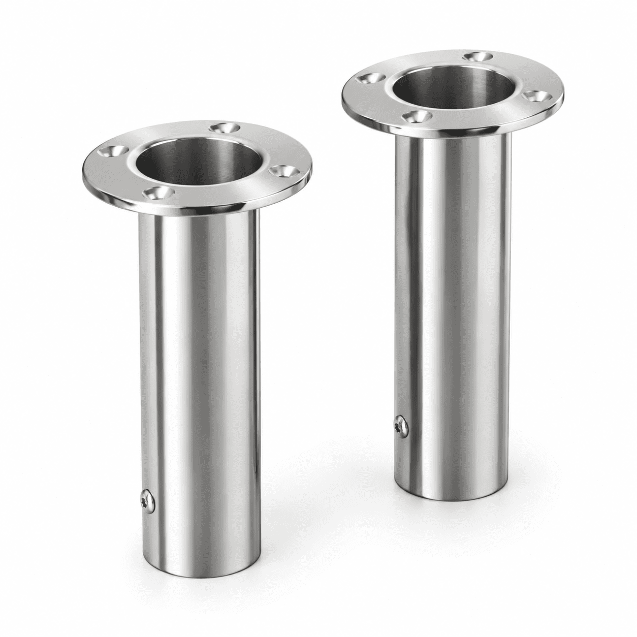 Boat Fishing Rod Holder Black Insert 90 Degree Stainless Steel 316 Flush Mount