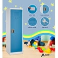 thumbnail image 4 of AdirOffice Casier Simple en Acier 48 Po. H x 15 Po. L Bleu 2 Pack, 4 of 8