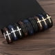 thumbnail image 2 of Pulsera retro para hombre, de cuero, multicapa, tejida a mano, de aleación, con hebilla magnética, pulsera, joyería, 2 of 6