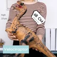 thumbnail image 3 of Juguete de dinosaurio de gran tamaño de 68 cm, Jurassic Park, Tyrannosaurus Rex, marionetas suaves, tiburón Velociraptor, dinosaurios, modelo Worlds, juguetes para niños, 3 of 5
