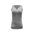thumbnail image 3 of Grey Crop Tops For Women's Summer Sleeveless Blouse Slim Fit Casual Tank Tops For Women, 3 of 3