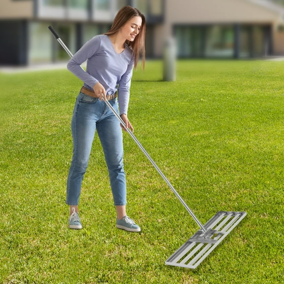 30"x 10" Stainless Steel Lawn Yard Leveling Tool Landscape Gardening Leveler for Farms, Backyards, Gardens