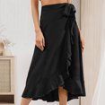 thumbnail image 4 of Lutabuo Jupe Décontractée Jupe Midi Irrégulière Asymétrique Fluide pour Femmes Fête d'Été, 4 of 7