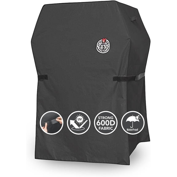 Heavy Duty BBQ Grill Cover for Outdoor Grill, 30 Inch - , Weather Resistant, UV & Fade Resistant with Adjustable Straps - Gas Grill Cover for Weber, Charbroil, etc. Charcoal