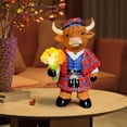 thumbnail image 6 of Highland Cow Light Statue Resin Highland Cow Decor 10in Highland Cow Gifts Birthday Valentine's Day, 6 of 8