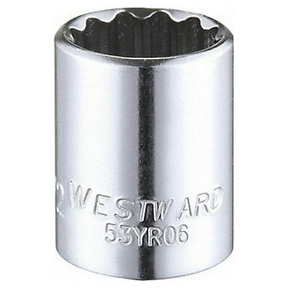 Westward Socket, Steel, Chrome, 1/2 in 53YR06
