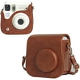 thumbnail image 1 of WWS-Carrying Case for Fujifilm Instax Mini SE/7+/7s/7c Instant Film Camera, Protective Case PU Leather Case for Instax Mini SE Case with Adjustable Shoulder Strap (No Camera) - Brown, 1 of 4