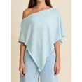 thumbnail image 3 of LMLYSoH Women Knit Poncho Loose Solid Off One Shoulder Irregular Hem Coverup Tops Casual Asymmetrical Shrug Sweaters, 3 of 7