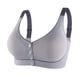 thumbnail image 1 of Gibobby Brasier Cierre Frontal Ropa interior Sexy con estampado de hebilla frontal para mujer, sin llantas, chaleco, sujetador de talla grande de encaje(Gris,X-Grande), 1 of 4