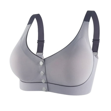 Fsqjgq Womens Underwear Push Up Bras for Women Backless Strapless Bra Sexy Lace Front Buckle Prints Underwear without Rims Vest Lace Plus Size Bra Bandeau Push Up Bras Padded T-Shirt Bras Bustiers