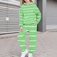 thumbnail image 2 of TEAJOPSUU Boys Girls Athletic 2 Piece Sweatsuits Soft Fleece Lined Pullover Hoodie & Joggers Solid Warm Activewear Clothing Sets for Kids 4-15 Years D-Green, 2 of 5