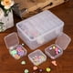 thumbnail image 5 of 14 pequeñas cajas de almacenamiento de plástico con tapas y 1 recipiente de plástico grande, mini caja de almacenamiento transparente para cuentas, tapones para los oídos, anillos, botones, joyas, 5 of 5