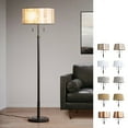 thumbnail image 2 of HomeGlam The Grande 55"~66"H Adjustable Floor Lamp_DarkBronze Empire_WhiteShade, 2 of 5