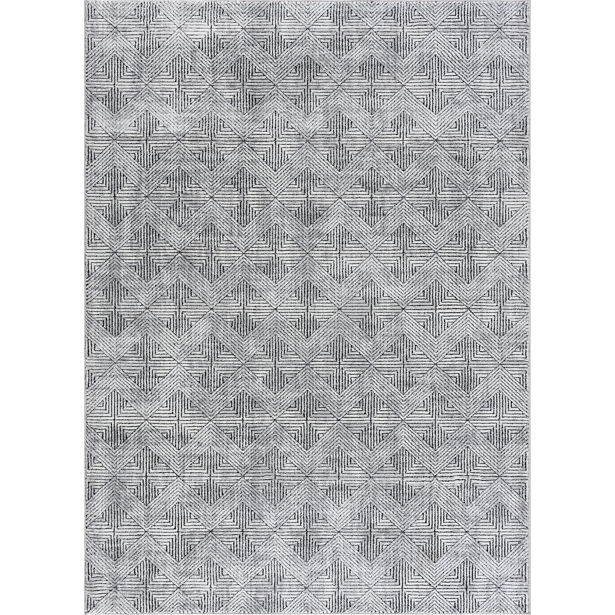 United Weavers Amir Azora Modern Geometric Area Rug, Black, 12'6" x 15
