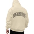 thumbnail image 6 of Caqnni Hoodies for Men Loose Letter Graphic Hooded Sweater Top Mens Print Sweater (L,Z092-Beige), 6 of 6