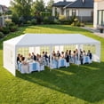 thumbnail image 3 of UBesGoo 10x30 Party Canopy Tent with 5 Removable Sidewalls,Outdoor Shelter for Weddings and Events,White, 3 of 15