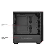 Silverstone PM02B-G (Black+ Tempered Glass Window) ATX/MATX Primera Chasis