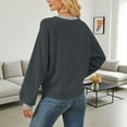 thumbnail image 4 of Women's Oversized Sweatshirts Long Sleeve Stand Collar Pullover 2025 Fall Trendy Clothes, 4 of 7