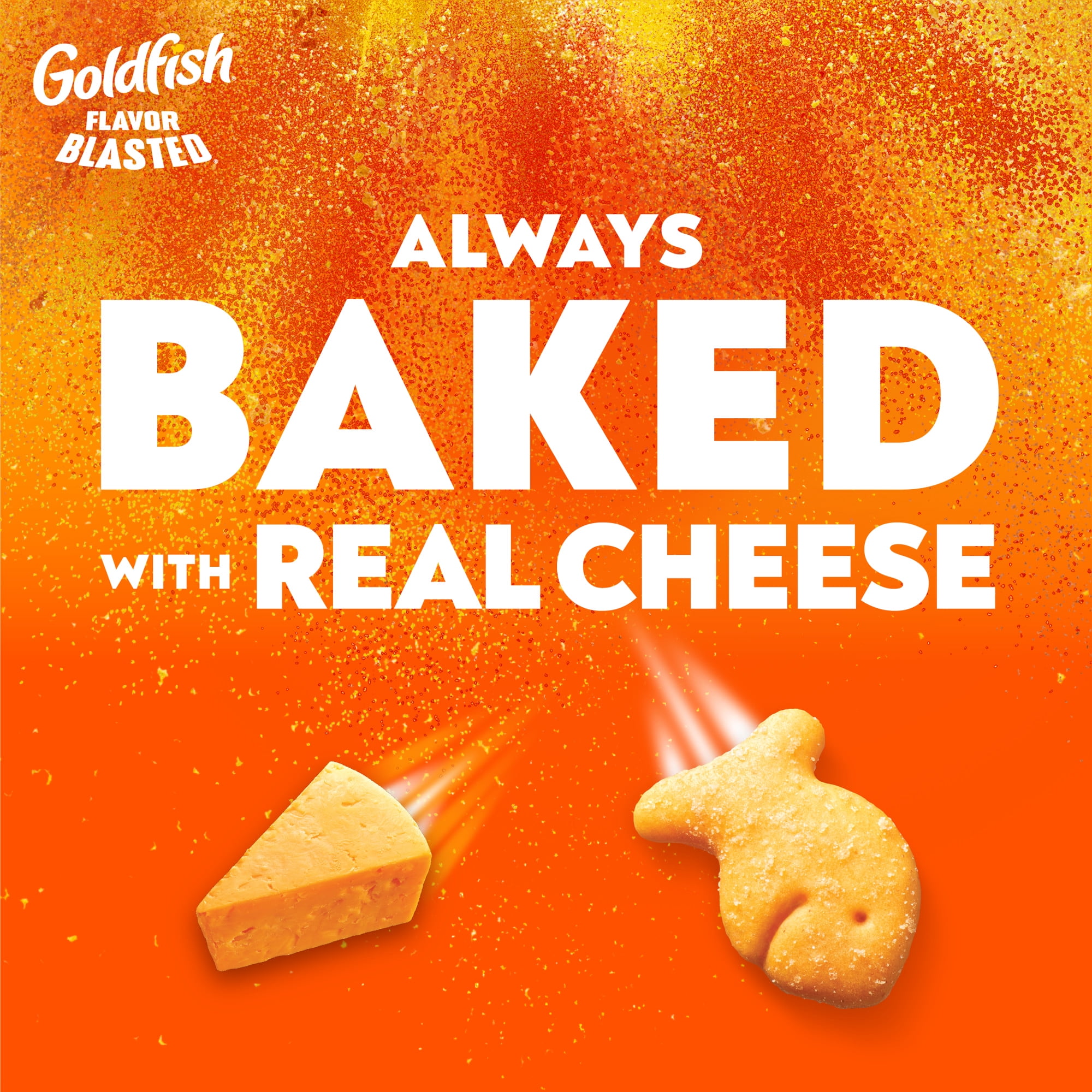 Goldfish Flavor Blasted Xtra Cheddar Cheese Crackers, 6.6 oz Bag