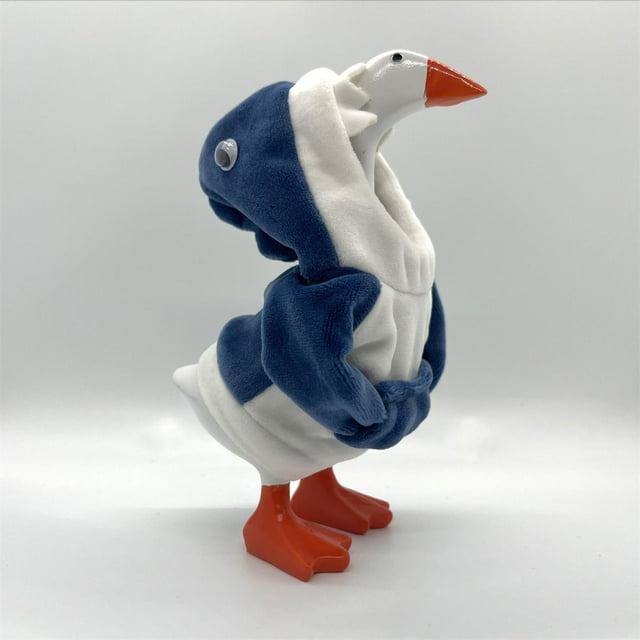 ERK 7 Inch Desk Goose Outfits Hoodies Tabletop Goose Mini Porch Goose Costume Goose Statue Key Holder For