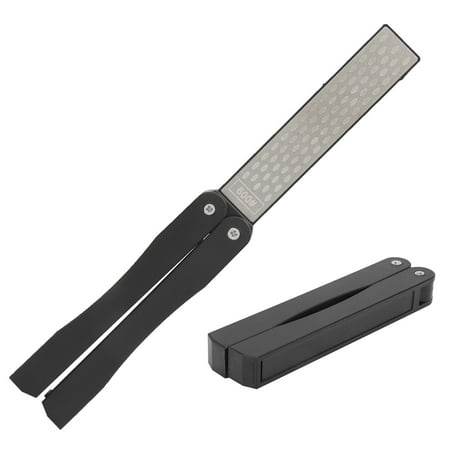 

camping Outdoor Folding Pocket Whetstone Double Sided Knife Sharpening Stone 600 Grit/400 Grit
