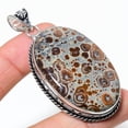 thumbnail image 2 of Natural Asteroid Jasper Gemstone 925 Sterling Silver Gift Pendant 2.64", 2 of 2