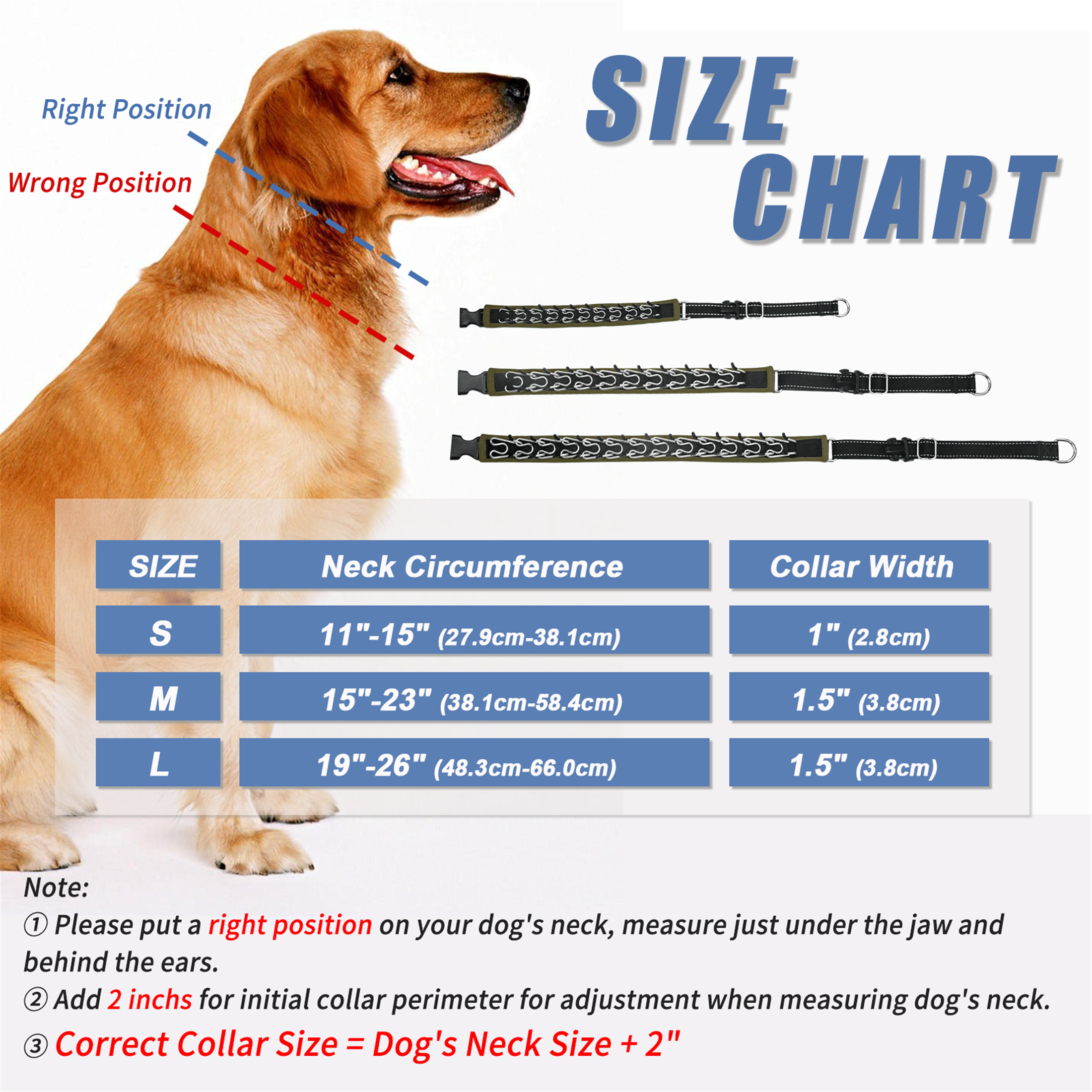 Martingale No Pull Collar with Buckle for Large Medium Small Dogs, Heavy Duty Nylon Adjustable Reflective Slip Collar for Anti Pull Training Walking