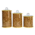 thumbnail image 1 of Amazing Rugs CAND3SG1120 Ambrose Exquisite Three Glass Canister Set in Gift Box, Gold, 1 of 1