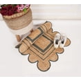 thumbnail image 5 of Hand Braided Beige and Grey Color Scalloped Area Rug Rectangle Rug Natural Jute Rug, 5 of 5