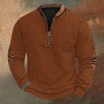 thumbnail image 1 of Blusas y camisas de manga larga con cuello redondo Sudadera con capucha de cuello redondo para hombre Jersey estampado Blusa de poliéster de manga larga para hombre, 1 of 4