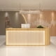 thumbnail image 2 of Luxury Wood Reception Desks Cashier Office Store Simple Hotel Reception Desk Standing Console Recepcion Mostrador Bar Furniture My Lux Decor Round, 2 of 12