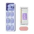 thumbnail image 4 of KISS imPRESS Press On Nails, Color, The Answer, Blue, Short Oval, 30 Count, 4 of 9