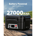 thumbnail image 2 of Mpow Heated Lunch Box for Men, Electric Lunch Box for Adults, 6.3 Cups Portable Food Warmer, 27000mAh Rechargeable Self Heating Food Heater with Memory Function, Automatic Keep Warm(Classic Black), 2 of 7