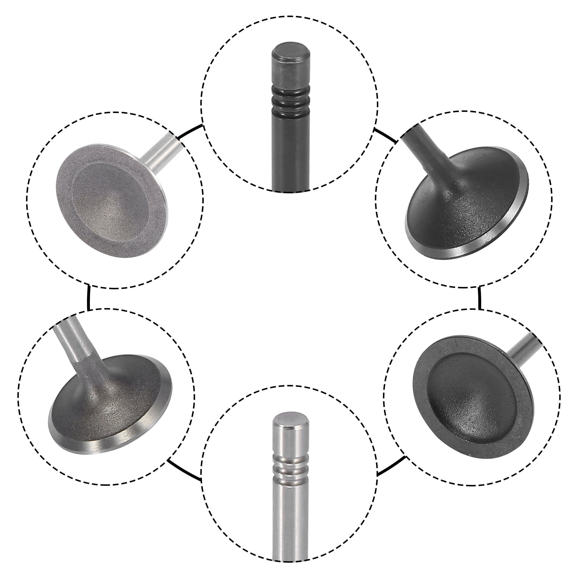 16pcs Intake Exhaust Engine Valves 12615936 12622329 for GM 2.0L Engine