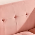 thumbnail image 2 of Loveseat Sofa,Mid Century Modern Decor Love Seat Couches,Small Sofa Button Plush Soft Cushion Loveseat Furniture,Pink, 2 of 7