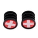 thumbnail image 4 of 1 par de tapones universales para manillar de bicicleta con diseño de bandera nacional, para montaña Suiza, 4 of 8