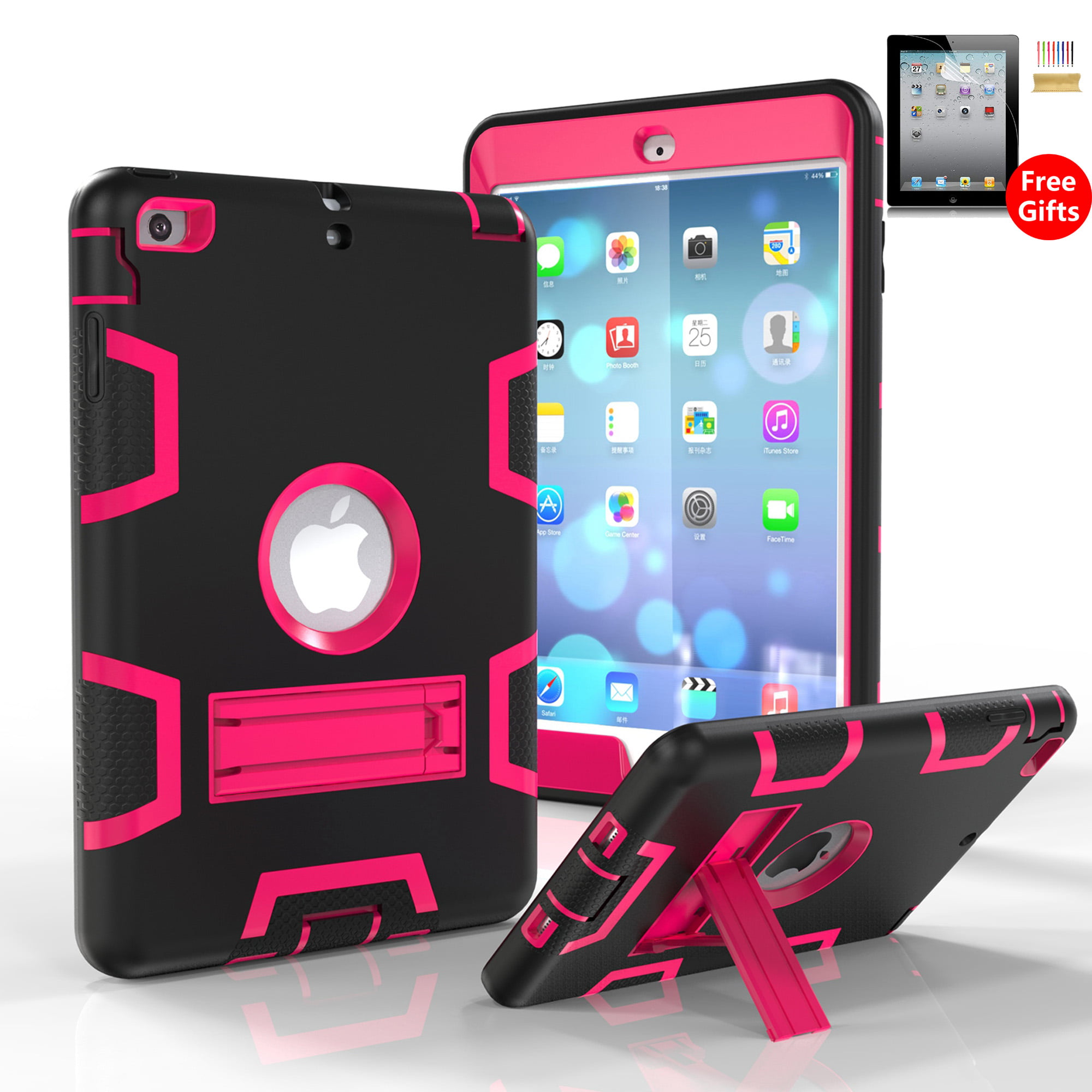 Ipad Mini 1 2 3 Case For Kids Dteck Shockproof Three Layer Protective