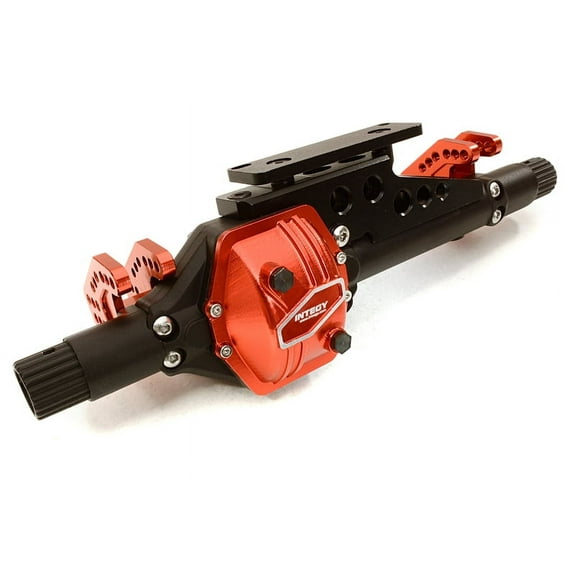 Integy RC Toy Model Hop-ups C27089BLACKRED Metal Rear Axle Housing Kit for Axial 1/10 Wraith & RR10 Bomber 4WD
