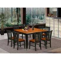 East West Furniture Dining Room Set Black & Cherry, PFNO9-BCH-W
