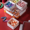 thumbnail image 2 of MineSign 2Pack Divided Veggie Tray with Lid Snackle Box Serving Container Salad Keeper with 4 Removable Boxes Stackable Refrigerator Organizer Bins Produce Saver for Meal Prep Fruit, 2 of 8