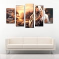 thumbnail image 2 of Juego de Cuadros Decorativos, Jesús el Buen Pastor y Salmo 23, 5 Piezas, Ideal para Sala y Recámara, 150x80cm, 2 of 5