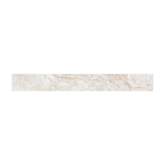 The Tile Life Galleria Taj Mahal 3 in x 24 in White Semi-Polished Porcelain Bullnose Tile