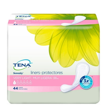 Serenity Driactive Slender Pads - TENA Serenity Active 64900 Bladder Control Pad 9 Inch Length Light Absorbency Polymer Female Disposable Case of 176